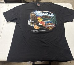 Vintage 90s Harley Davidson T Shirt Mens XL Eagle Pacific Honolulu Hawaii USA