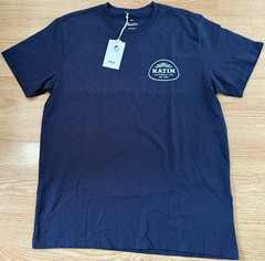 Katin Mens M Navy Graphic Logo Crew Neck Short Sleeve Organic Cotton Tee NWT