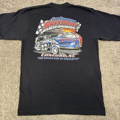 Harley Davidson T-Shirt Men’s Large Black Pat Rogers Speedway Concord NC Biker