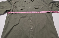 Wrangler Authentic Men’s Large Olive Green Long Sleeve Button Up Utility Shirt