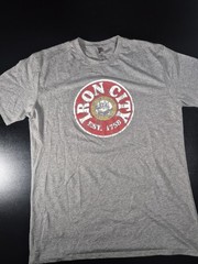 Mens Large Iron City Beer Tshirt Delta Apparel Gray With Logo. Soft Material