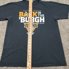 Pittsburgh Penguins NHL 2017 Stanley Cup Reebok T Shirt Men’s Black Large