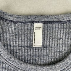 American Apparel Mens Short Sleeve Thermal TShirt L Heather Grey USA Made READ