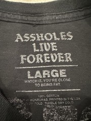 Assholes-Live-Forever T-Shirt Nice Guys Finish Last Biker Graphic Large Black