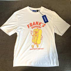Hugo Boss T-Shirt Men’s M Frank’s Bangers Hotdog Graphic Print White