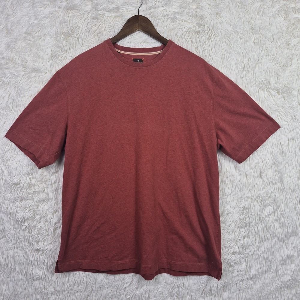 Left Coast Tee Shirt Heather Red Mens XL Casual Classic