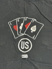 Kith Just Us Ace Of Spades Cards Shirt Size XL Used Vintage Black
