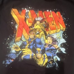Marvel Men’s L Black X-Men Wolverine Cyclops Graphic Logo Crew Neck Jersey Tee