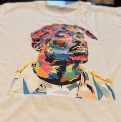 2Pac White Artistic Graphic Tee Shirt MEDIUM, New