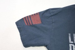 Grunt Style USA Punisher American Flag Shirt Blue Short Sleeve Mens Sz Large