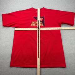 Vintage 90s Georgia Bulldogs T-Shirt Mens Medium Red Embroidered Heavyweight