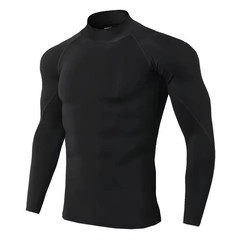 Share Men’s Long Sleeve Compression Shirt Quick-dry Gym Fitness Rashguard Top