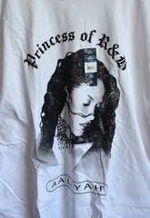 Men’s Aaliyah Graphic Tee Princess OF R&B Short Sleeve 2XLARGE White NEW