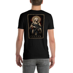 Volcom Gothic Saint Nun Rifle Graphic T Shirt Streetwear Skater Punk Tee