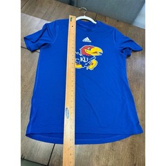 Adidas Kansas Jayhawks Creator Tee Mens Medium Royal Blue NCAA Graphic T-Shirt