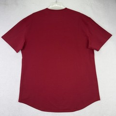 Bylt Mens Drop Cut Lux Tee Shirt 2XL Red Curved Hem Premium Basics Casual