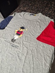 Polo Ralph Lauren Polo Player Bear T-Shirt Gray Big & Tall Men’s Size 4XB