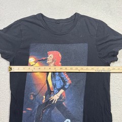 Bay Island David Bowie Graphic T-Shirt Mens Medium Black Good Rock Music Tee