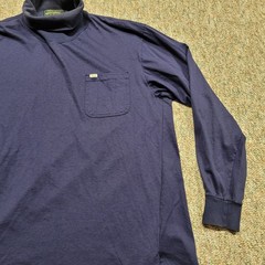 Polo Country Ralph Lauren Shirt Mens Medium Blue Turtleneck Pullover Long Sleeve