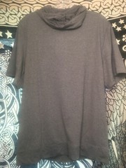 Augusta Sportswear EcoRevive Unisex M Hood T-Shirt Gray Short Sleeve Pockets NWT