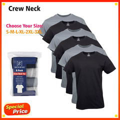 George Men’s Assorted Crew T-Shirts, 6-Pack