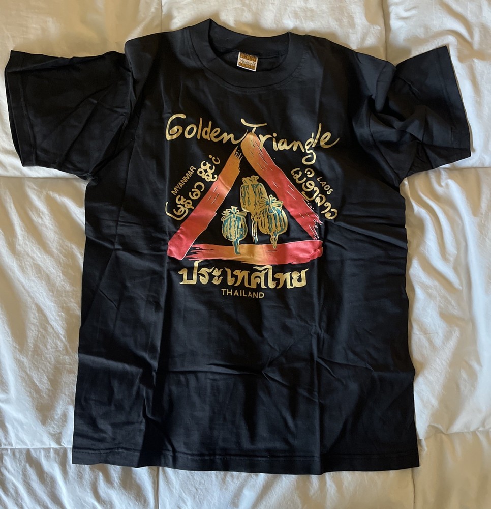 Golden Triangle T-Shirt Black Laos Thailand Myanmar