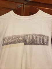 Vtg Cashing In Tapped OUT Distressed Art Alternative Grunge Band T Shirt XL