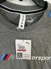 Puma BMW MMS Motorsport T-Shirt Grey Mens Size XS Extra Small