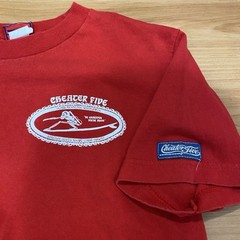 CHEATER FIVE SURFBOARDS S/S TEE Surf North Shore Hawaii Red sz S t-shirt