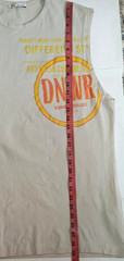 ZARA Men’s Sleeveless Graphic T-Shirt Tank Top Size L Gray DNWR 1975 Retro Print