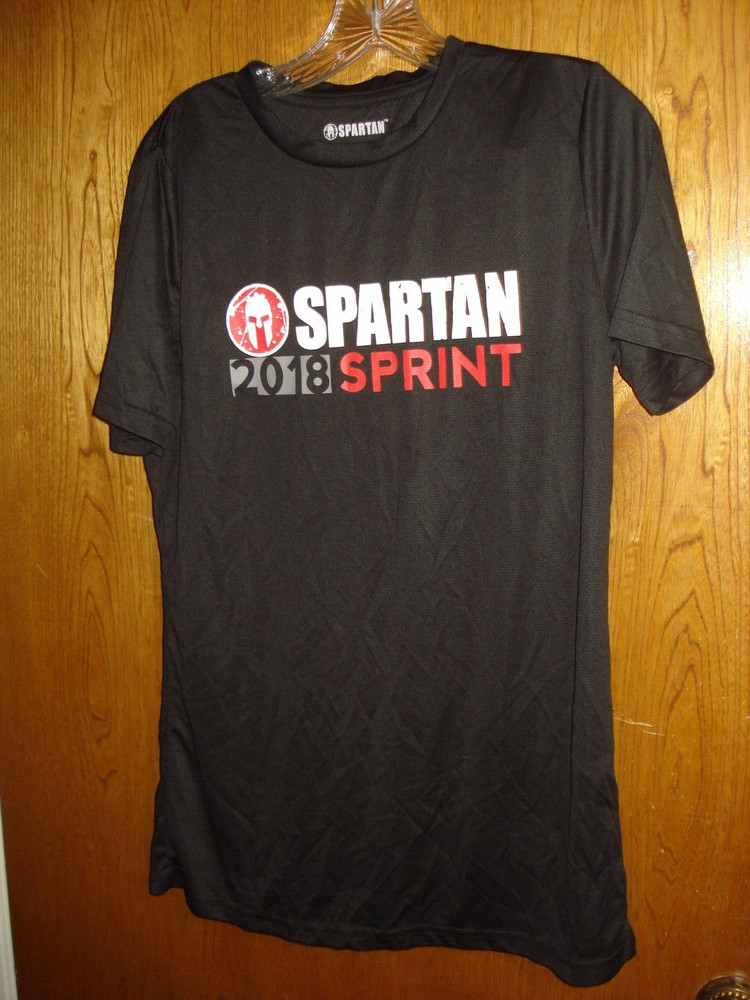 Men-Women Spartan Black Short Sleeve T Shirt Sz XL Spartan Brand 2018