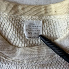 VTG 1970s Military Waffle Knit Thermal Shirt Men’s Large Made In USA Surplus
