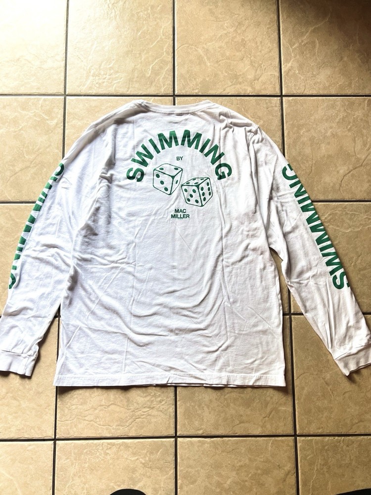 Mac Miller Swimming Graphic Long Sleeve Crewneck T-Shirt Cotton Knit XL