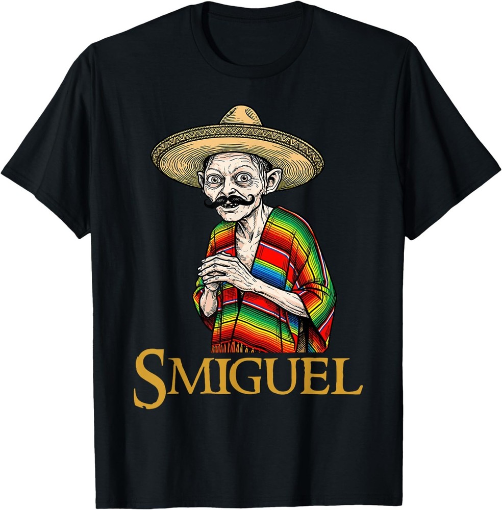 Smiguel Mexican Sombrero Funny Mexican Culture Mashup Unisex Cotton T-Shirt