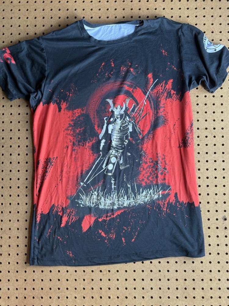 Y2K Vtg SHOGUN Mauricio Rua MMA T-Shirt All Over Print Samurai UFC DFC Bad Boy