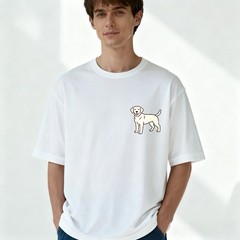 Minimalist Labrador Retriever Pocket T-Shirt Cute Dog Lover Casual Graphic Tee