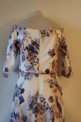 *Womens Veromia Occasions White Purple Off Shoulder Floral Maxi Dress 12