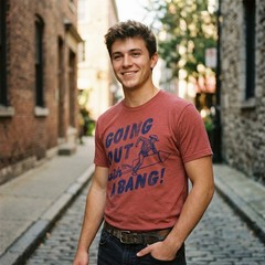 Mens Funny T Shirts Going Out With A Bang Sarcastic Rocket Graphic Novelty Tee