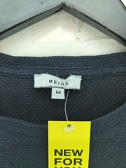 Reiss Men’s T-Shirt M Blue Cotton with Polyester, Elastane Basic