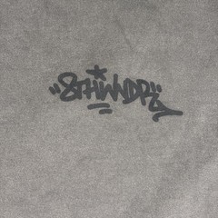 8THWNDR Shirt Mens Large Gray Graffiti Logo Streetwear Heavyweight Shaka Tee