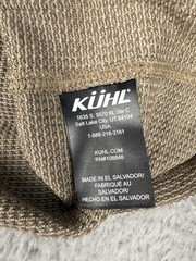 KUHL Konflikt Henley Shirt Mens Large Brown Waffle Knit Thermal Long Sleeve 7472