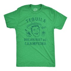 Mens Tequila The Breakfast Of Champions T Shirt Funny Liquor Drinking Partying