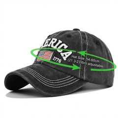 Men’s American Flag Patriot Baseball Cap Unisex Retro Washed USA Dad Hat Adju…