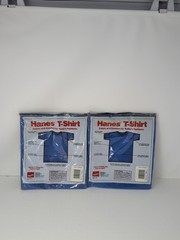 2 Packs Of NOS vintage 1989 Hanes Small T-shirts Preshrunk Made In The USA NEW