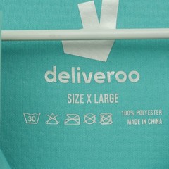 Deliveroo 3 Short Sleeve Base Layer Turquoise Size XL – Quick Drying Lightweight