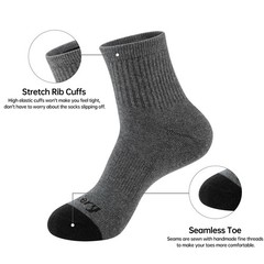 Mens 100% Cotton Cushioned Moisture Wicking Ankel Socks, Athletic Performance…