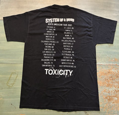 Vintage System Of A Down Toxicity 2001 Tour Band T-Shirt Size L