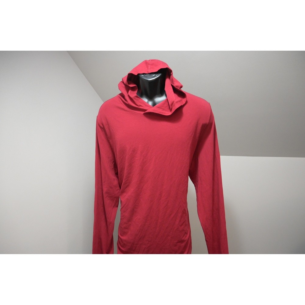 VRST Hooded Shirt Mens XL Red Long Sleeve Cotton Modal Stretch Excellent