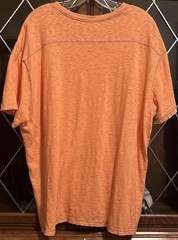 Cremieux Men’s Orange Slub Cotton Short-Sleeve Crew Neck T-Shirt Size XL RN58909