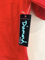 Diamond Supply Co. T-Shirt Diamond Print Mens L Red Short Sleeves Crew Neck NEW